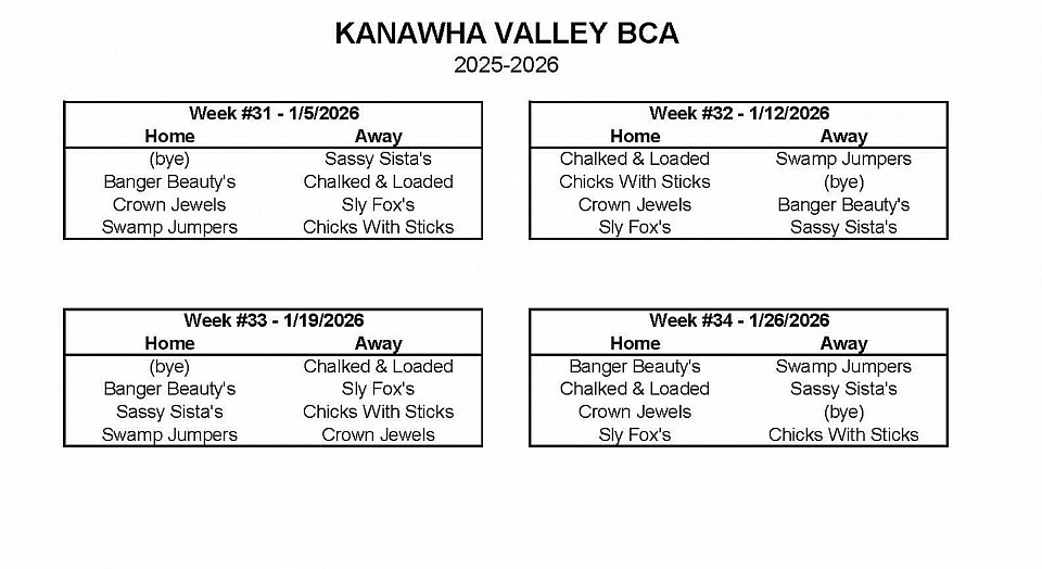 Page 3 Womens Schedule