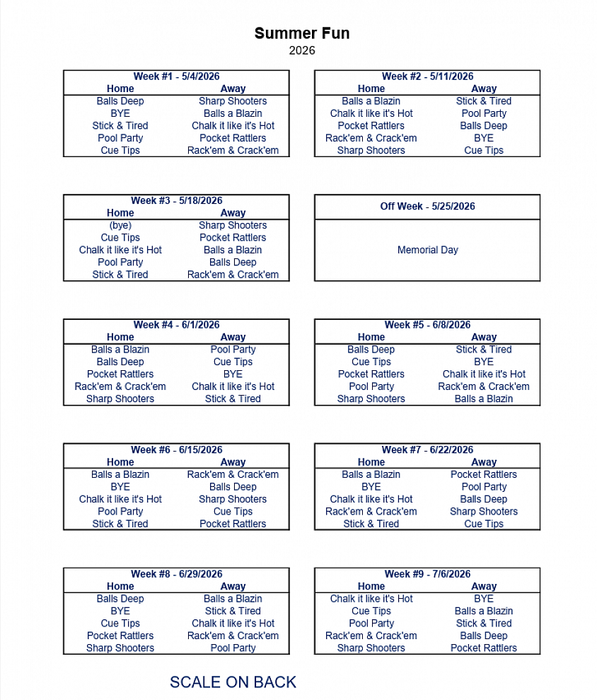 Schedule
